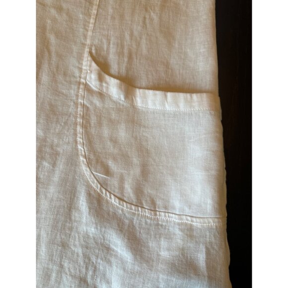 Sigrid Olsen Womens Sleeveless White Tunic Top Linen Size L Coastal Minimalist - Picture 3 of 5